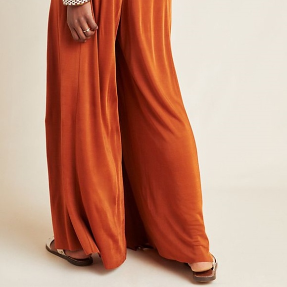 "Maeve" Anthropologie Knit Wide-Leg Pants (SILKY) - Picture 3 of 7